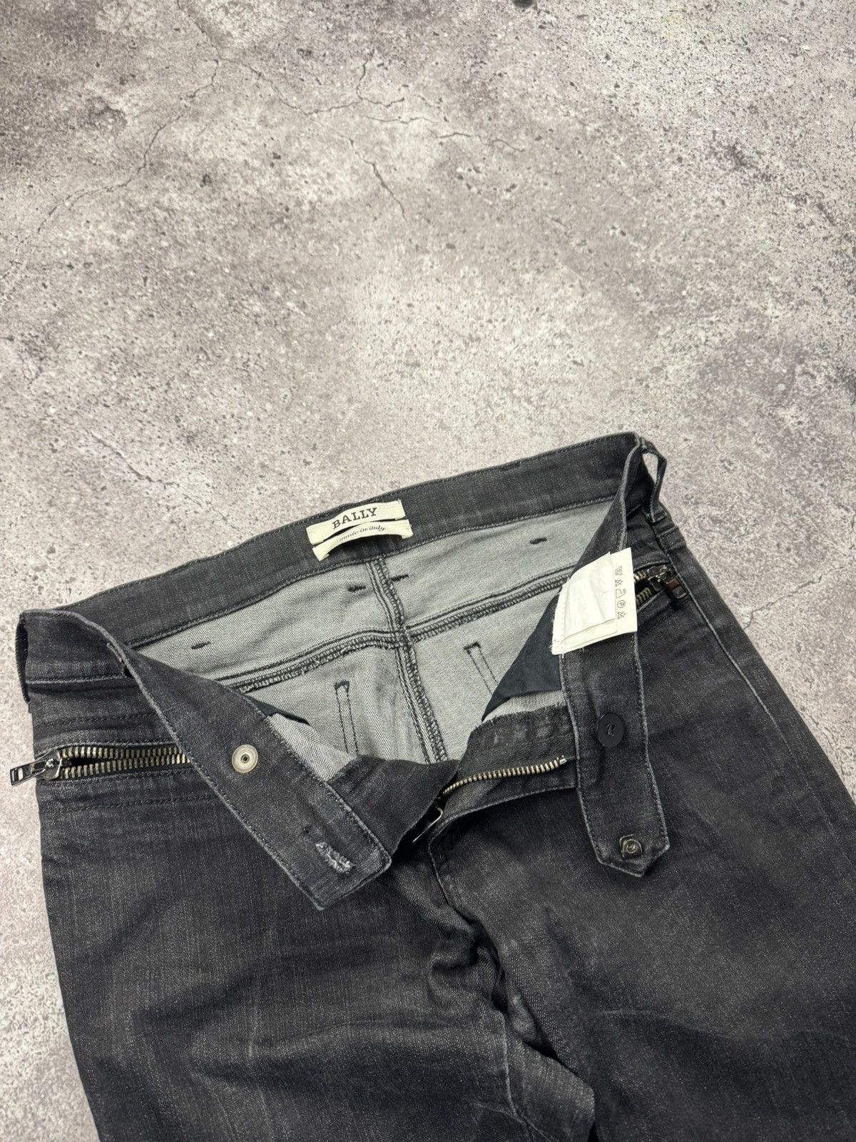 Bally Vintage Bally Y2K Opium Black Zip jeans Luxury Very Rare Size 30" / US 8 / IT 44 - 12 Thumbnail