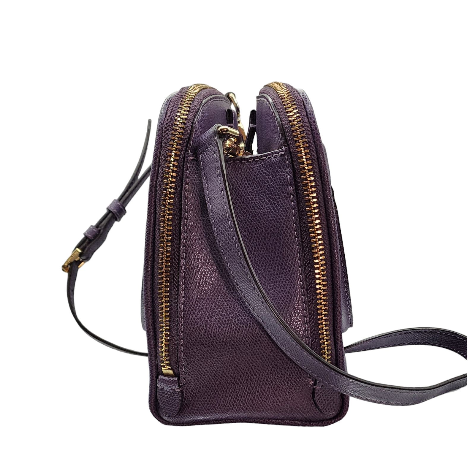 Michael Kors Michael Kors Houston Double Zip Crossgrain Leather purple Size ONE SIZE - 10 Thumbnail