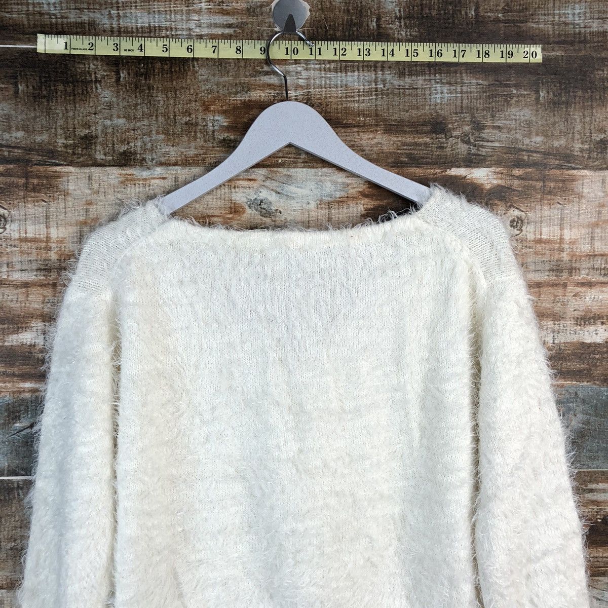 Homespun Knitwear DL Nice Claup White shaggy mohair Knitwear #C238 Size M / US 6-8 / IT 42-44 - 13 Thumbnail