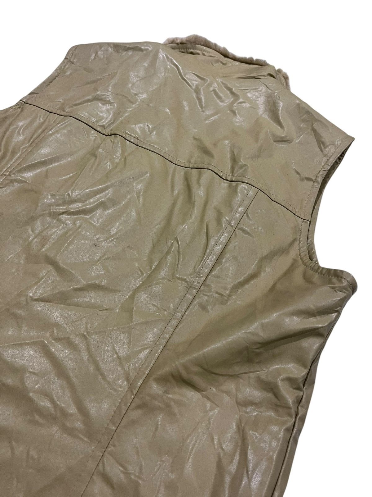 Japanese Brand × Leather Ellesaison Zipped Up Fur Leather Vest Size L / US 10 / IT 46 - 8 Thumbnail
