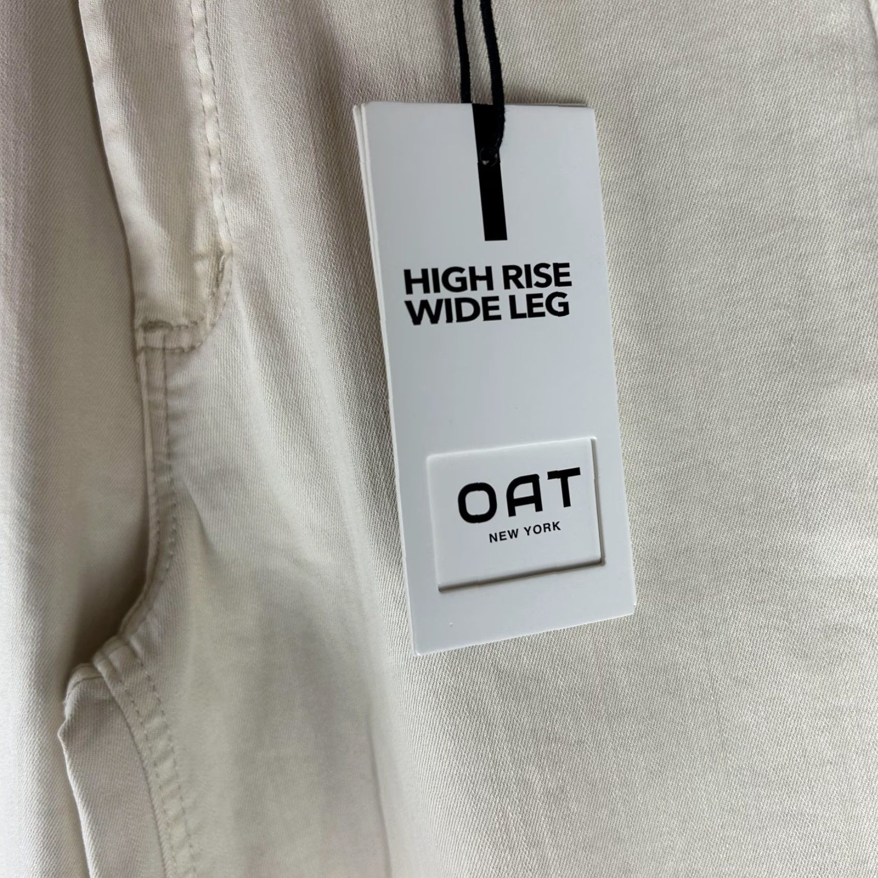 Vintage OAT New York Pants Womens 0/25 Beige High Rise Wide Leg Stretch Twill Chino Size 25" / US 0 / IT 36 - 7 Thumbnail