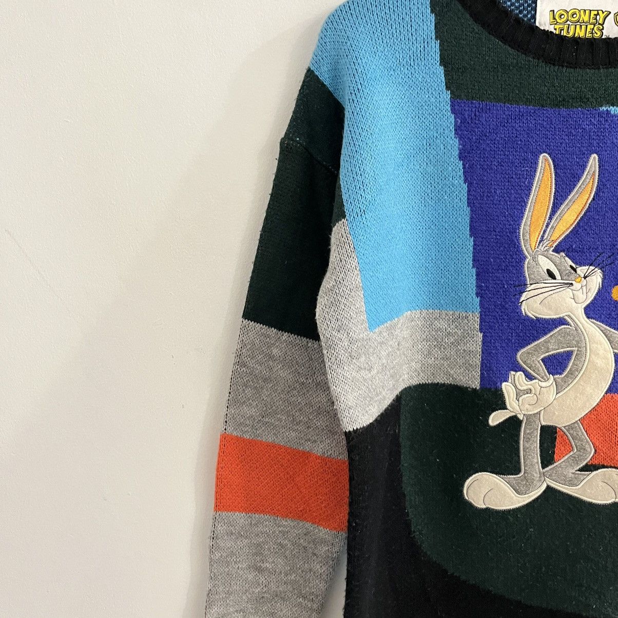 Warner Bros Looney Tunes Bugs Bunny WB Knit Sweatshirt Size US M / EU 48-50 / 2 - 5 Thumbnail