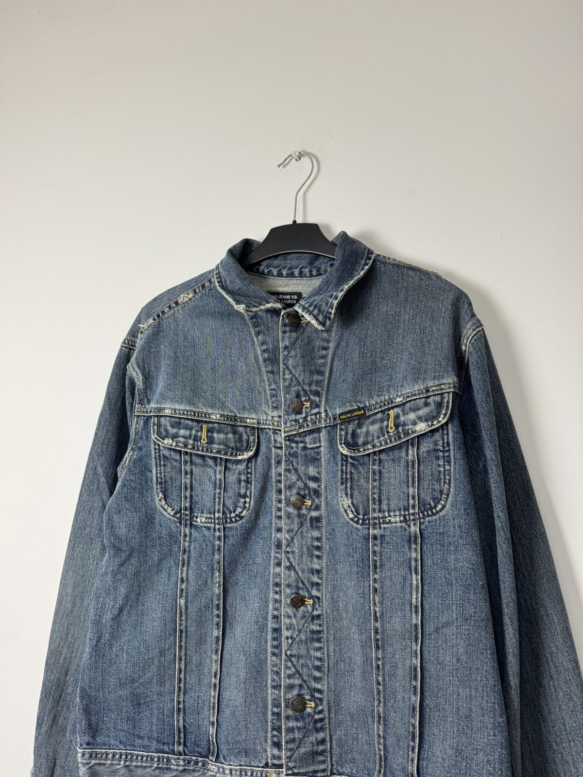 Polo Ralph Lauren Vintage Polo Ralph Lauren jeans co denim jacket streetwear Size US L / EU 52-54 / 3 - 3 Thumbnail