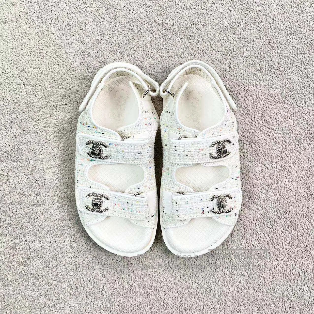 Chanel Chanel Double Clogo Velcro sandals| Size US 5.5 / IT 35.5 - 3 Thumbnail