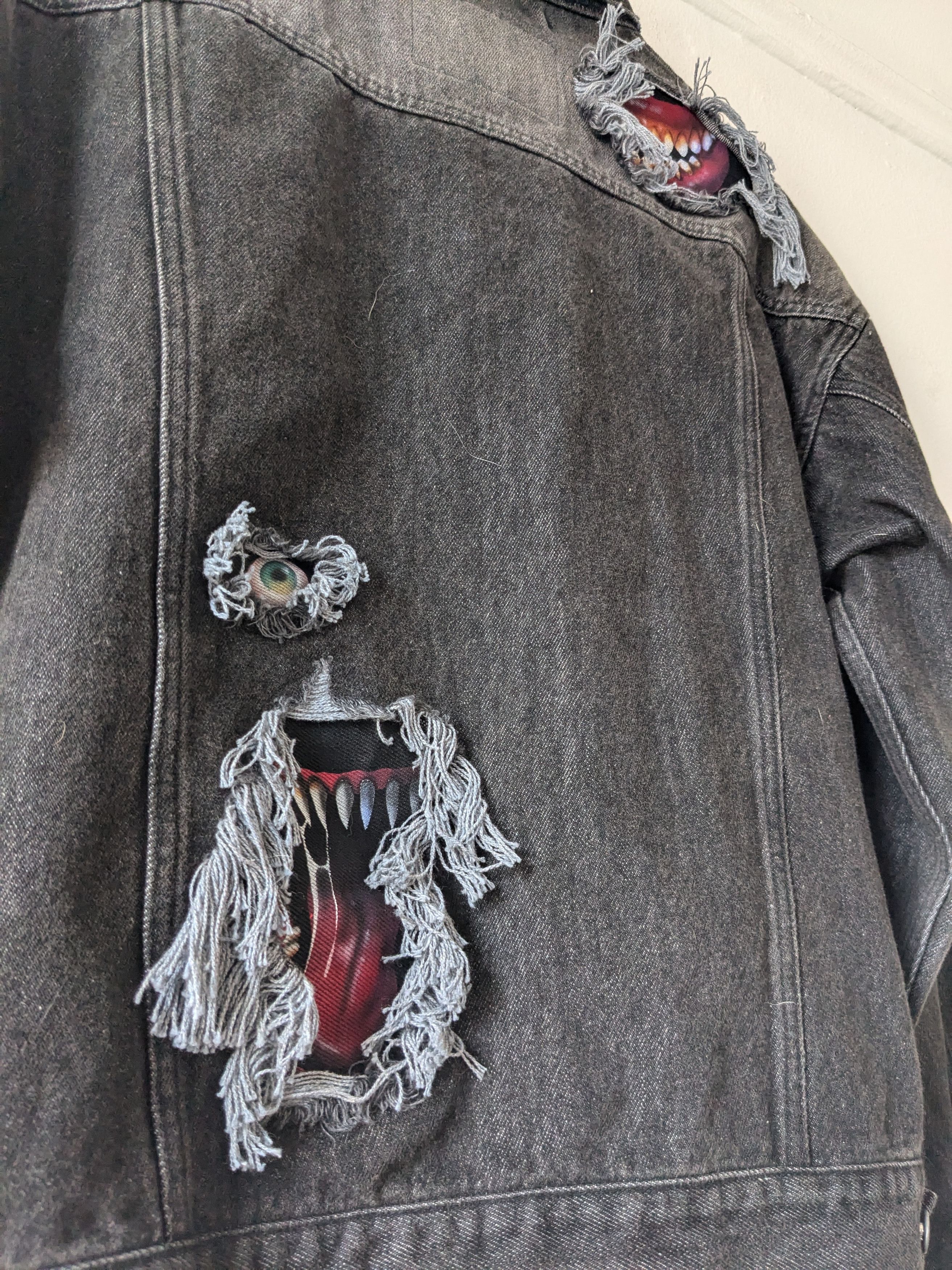 Doublet 21FW Recycled Denim Monster Repair Jacket Size US XL / EU 56 / 4 - 6 Thumbnail