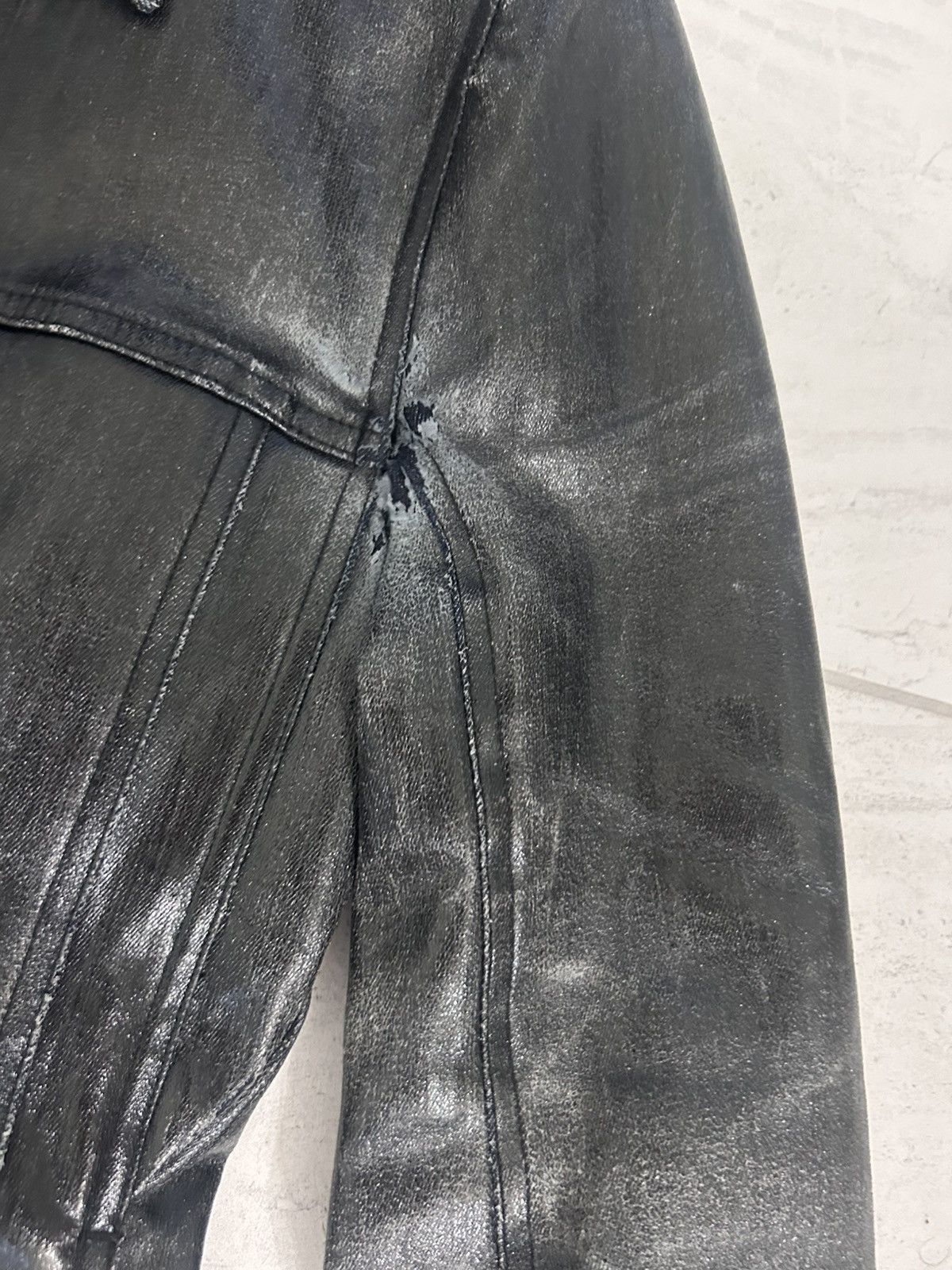 Rick Owens Rick Owens SAMPLE Heavy Wax Trucker Jacket Size US S / EU 44-46 / 1 - 5 Thumbnail
