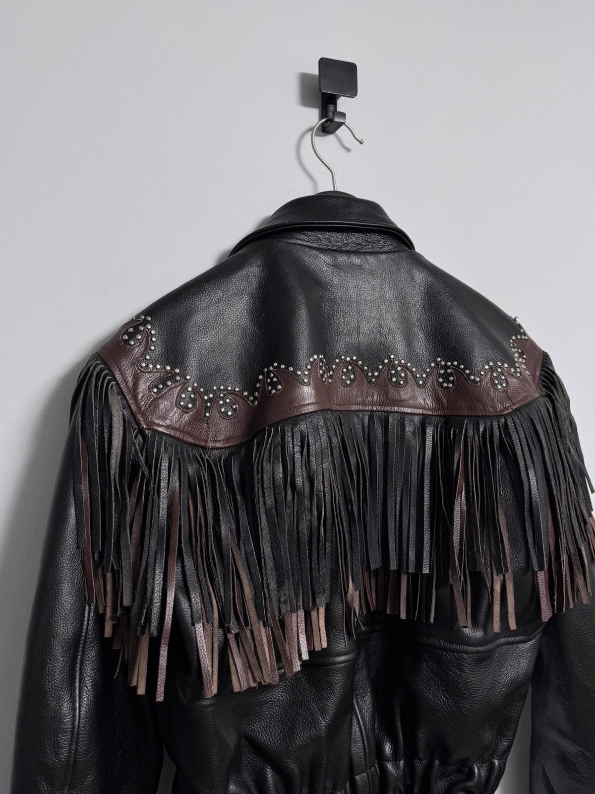 Japanese Brand × Vintage Vintage Western World by Shaf Fringed Leather Jacket Size US S / EU 44-46 / 1 - 14 Thumbnail