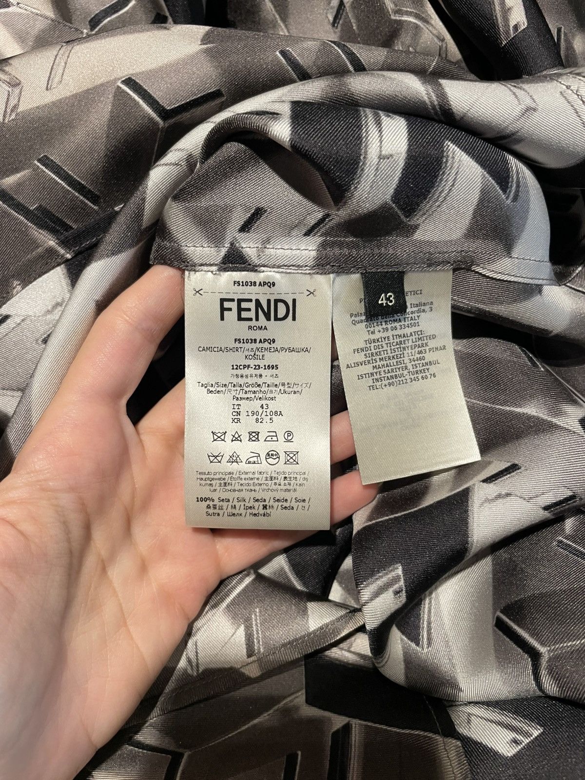 Fendi Multicolor silk shirt Size US XXL / EU 58 / 5 - 3 Thumbnail