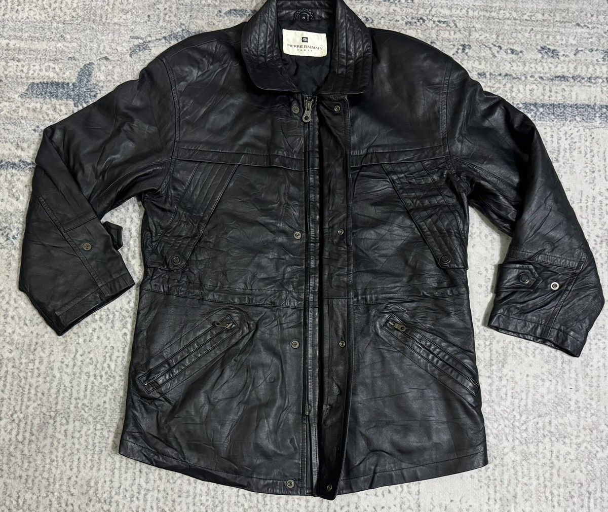 Pierre Balmain Vintage Pierre Balmain leather jacket Size US M / EU 48-50 / 2 - 2 Thumbnail