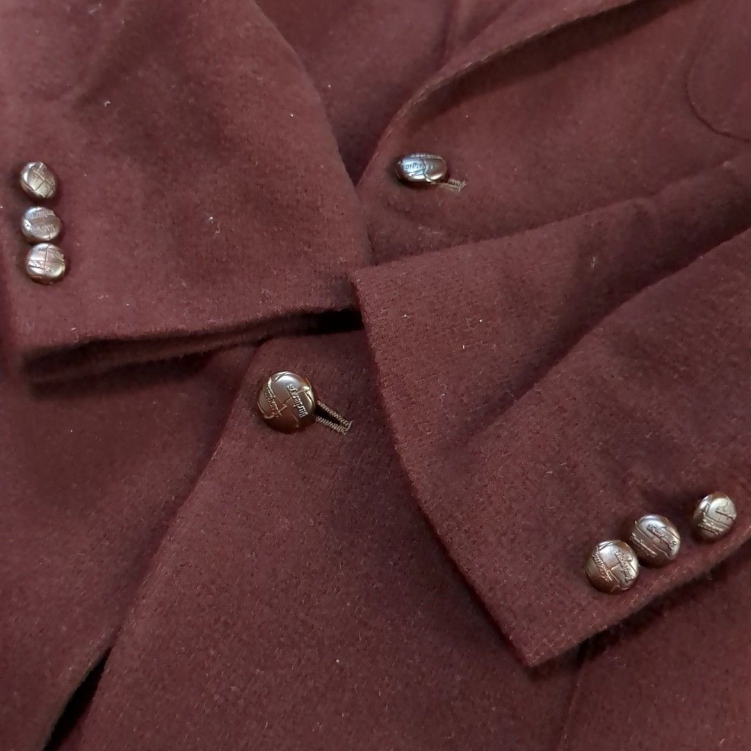 Burberry Burberry's Tailored Jacket Wool Walnut Button Embroiderylogo Size US M / EU 48-50 / 2 - 9 Thumbnail