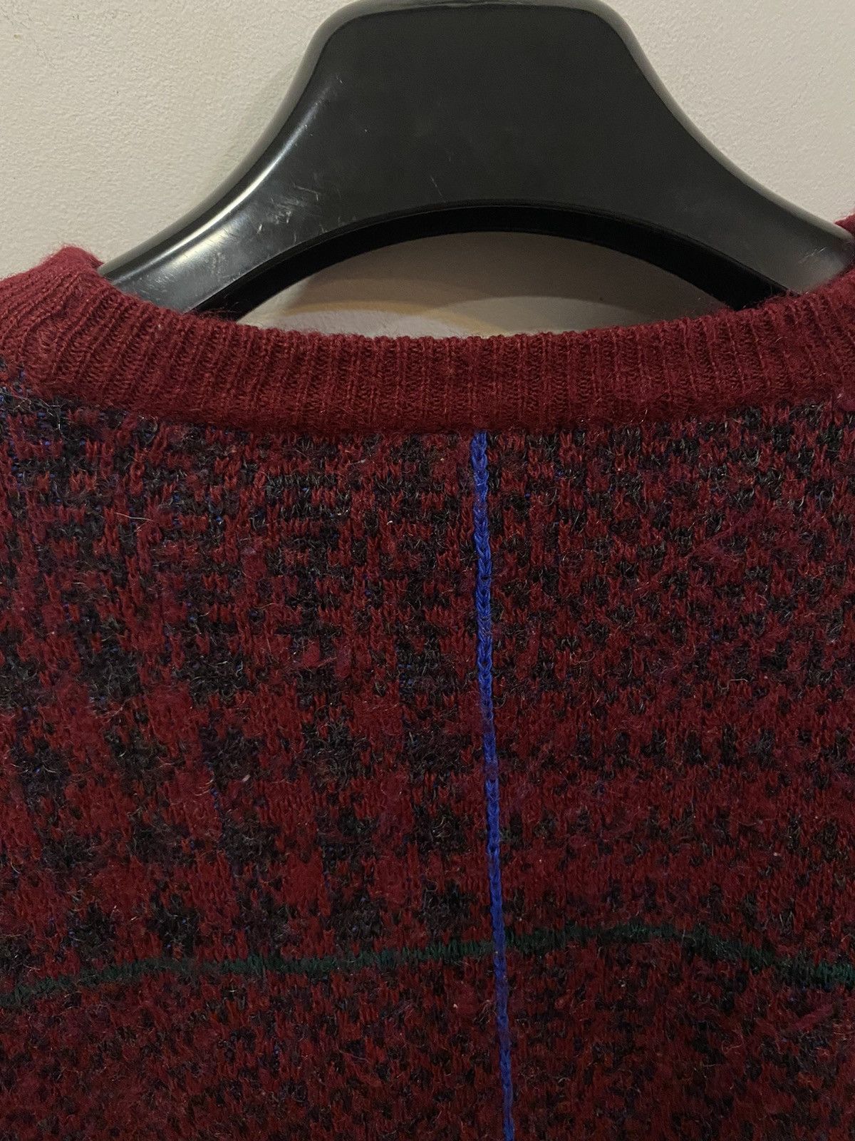 Yves Saint Laurent 90’s Wool YSL Sweater Burgundy Size US M / EU 48-50 / 2 - 11 Thumbnail