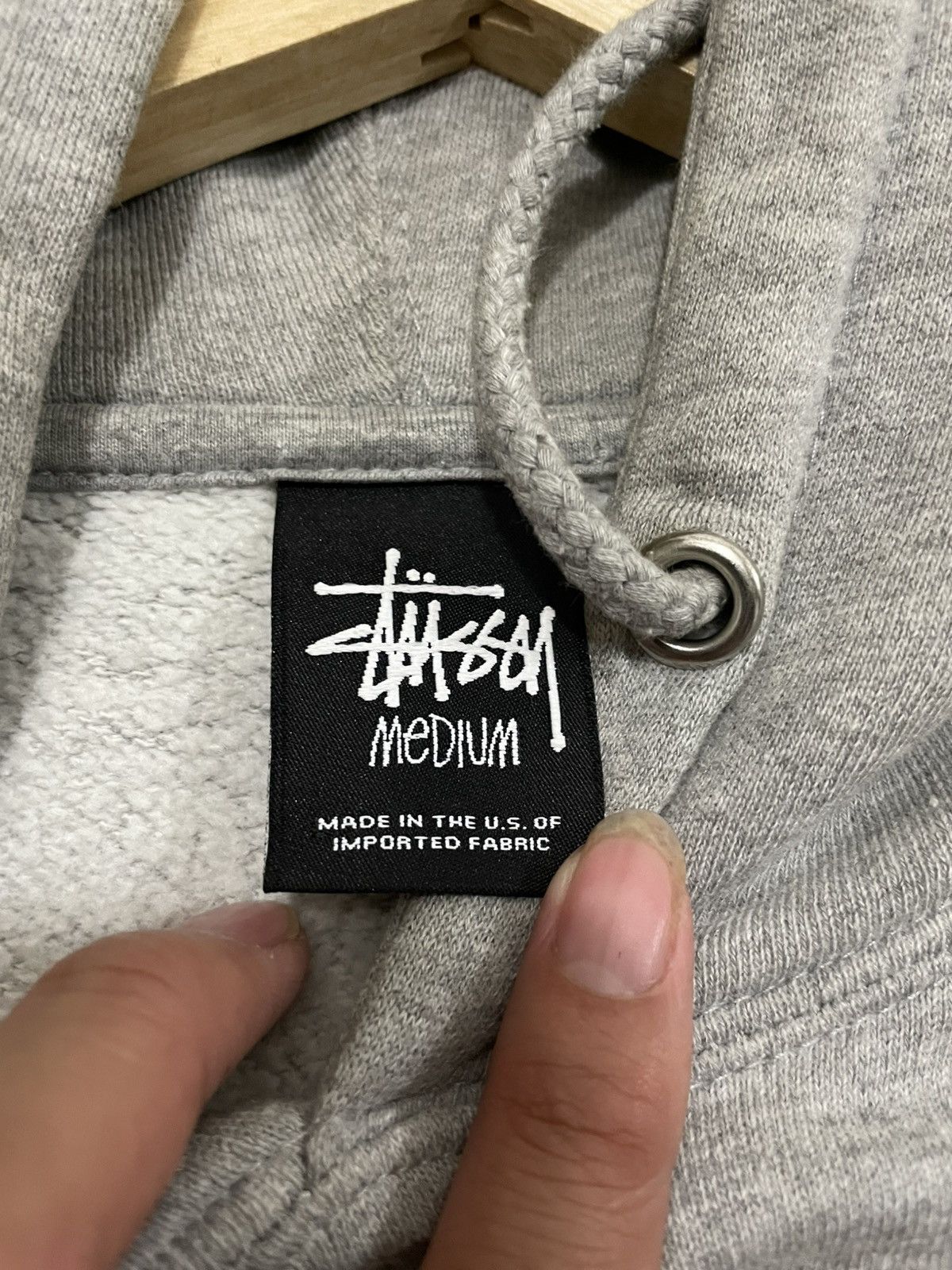 Stussy Hoodie Stussy N4 Grey Men's Size Medium Made in US Size US L / EU 52-54 / 3 - 3 Thumbnail