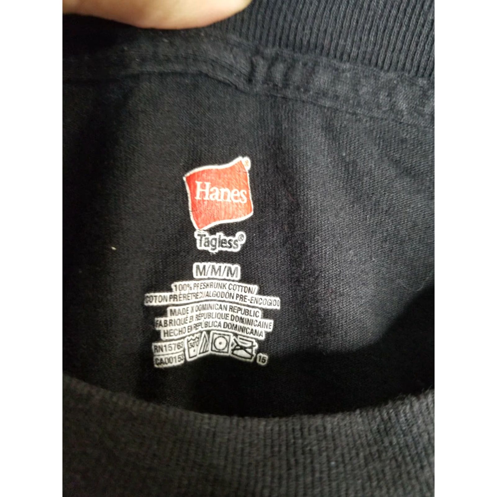 Hanes Hanes Mens M T-Shirt - Deceased Farm Double-Sided Skull Halloween - Black Cotton Long Sleeve Crew Neck - Brand Regular Fit Size US M / EU 48-50 / 2 - 3 Thumbnail