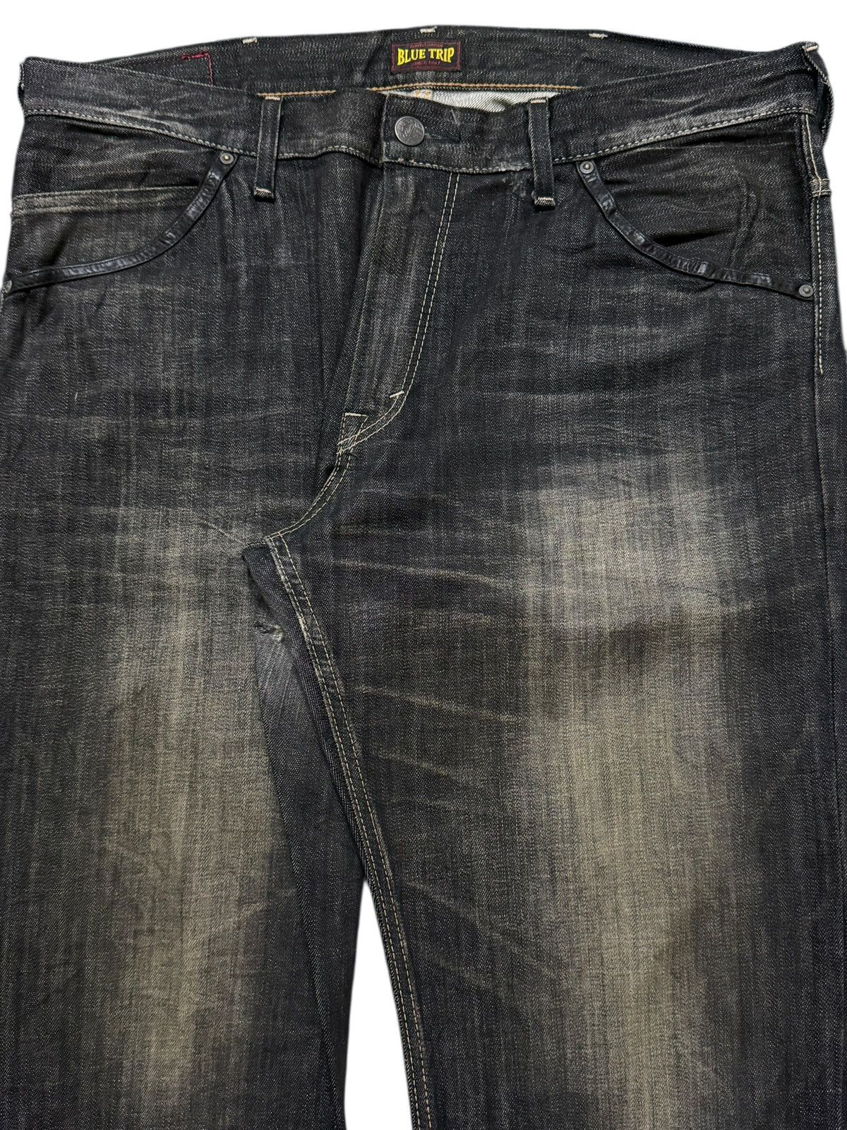 Edwin Vintage 90s Japan Edwin Blue Trip Faded Wash Wide Leg Baggy Size US 38 / EU 54 - 3 Thumbnail