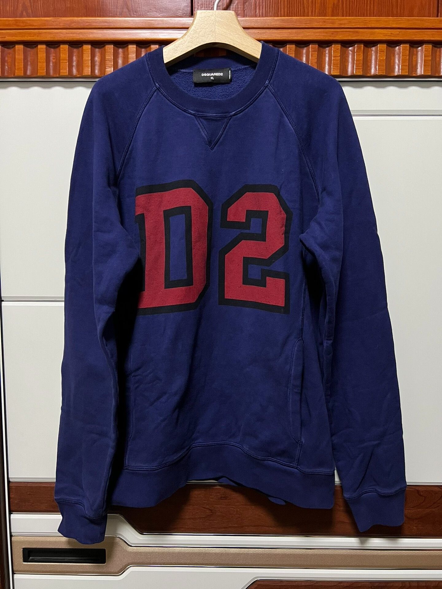 Dsquared2 DSQUARED2 Washed Blue Fleece Sweatshirt Size US XL / EU 56 / 4 - 1 Thumbnail