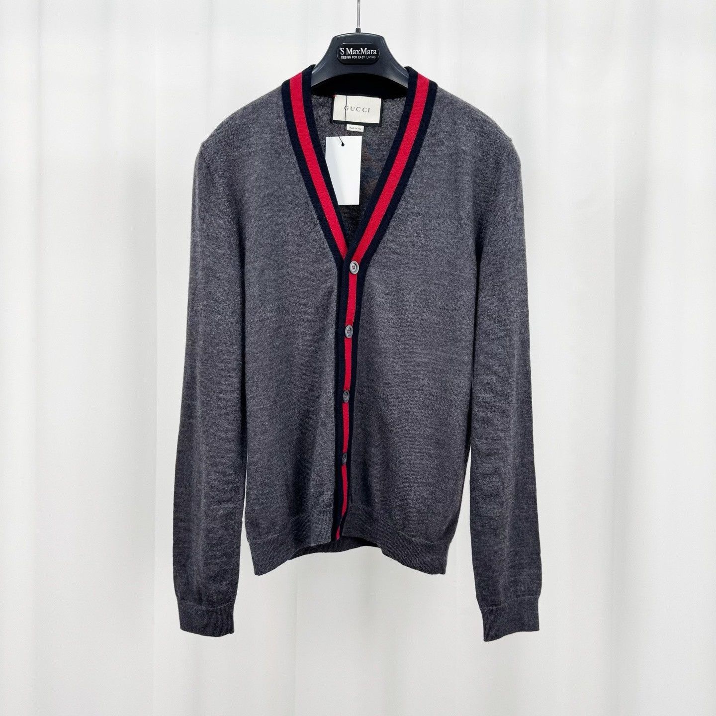 Gucci Gucci Striped Web Wool Knit Cardigan Size US S / EU 44-46 / 1 - 1 Thumbnail