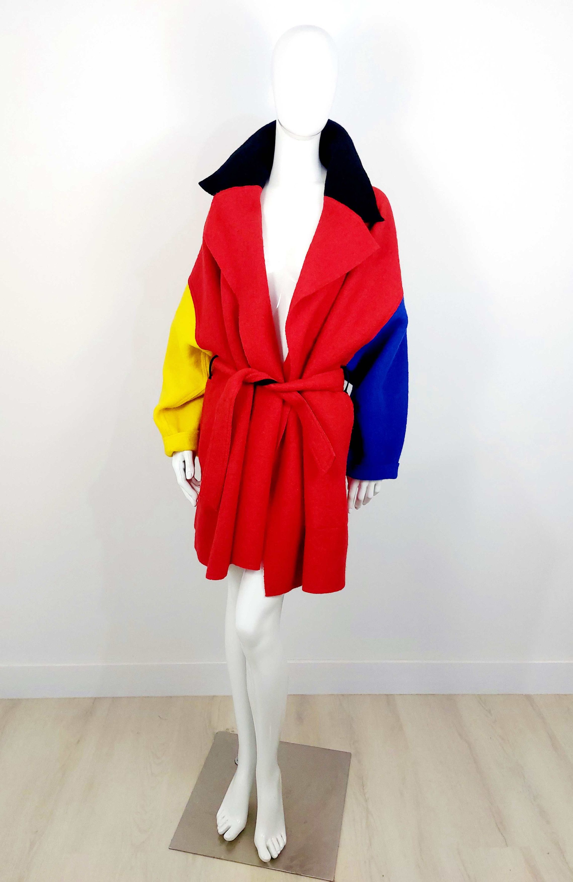 Jean Charles De Castelbajac Jean Charles JC De Castelbajac Wool Colorblock Coat Jacket Size US M / EU 48-50 / 2 - 2 Thumbnail