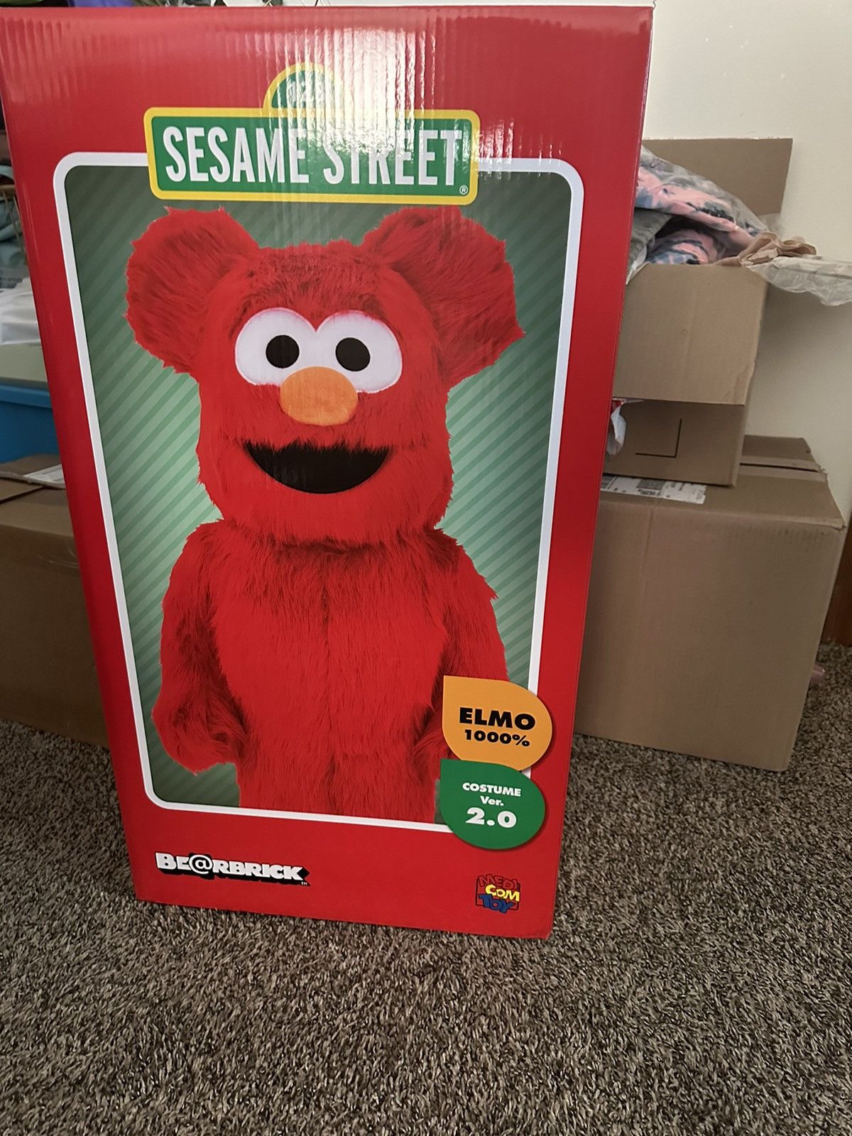 Medicom Bearbrick 1000% Elmo v2 | Grailed