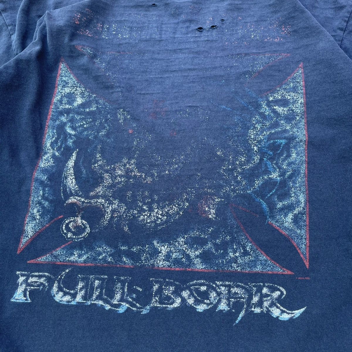 Gildan Vintage Full Boar Motorcycles Useless Texas Tee Thrashed M Size US M / EU 48-50 / 2 - 4 Thumbnail