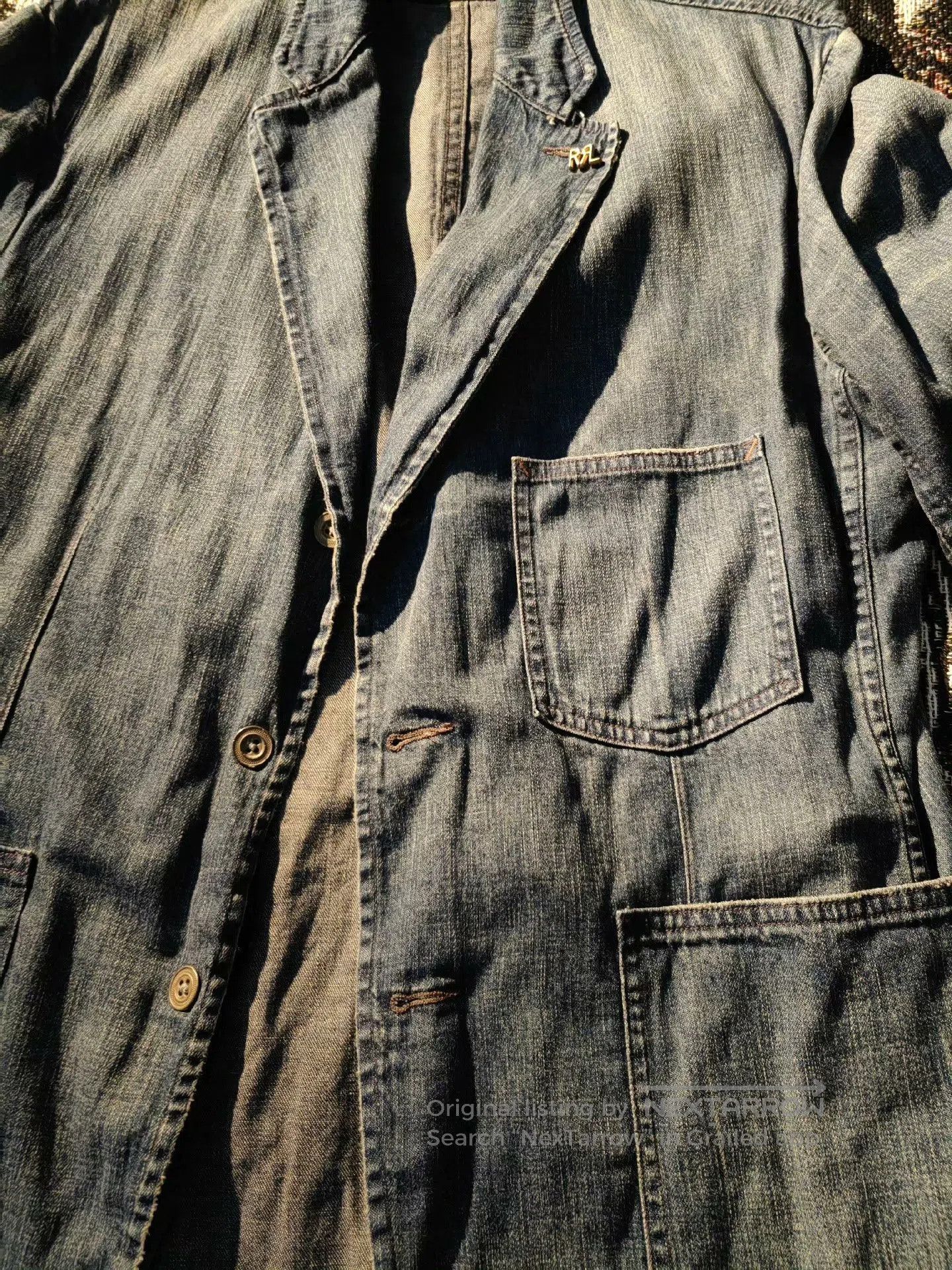 RRL Ralph Lauren Double RL RRL Washed Denim Blazer. Size US M / EU 48-50 / 2 - 3 Thumbnail