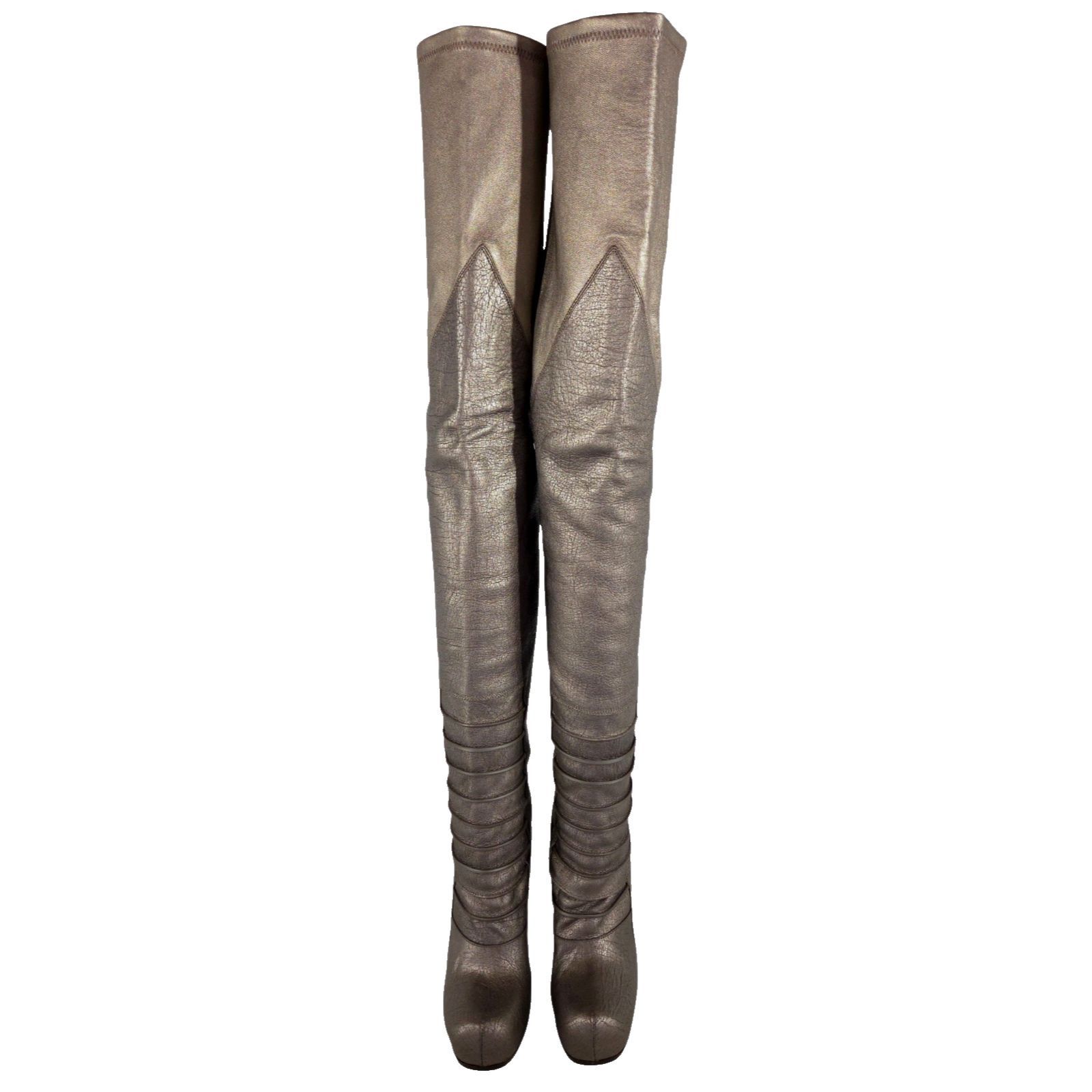 Rick Owens Rick Owens Ruhlmann Boots US 6 EU 36 Womens Silver Tall NWOT Size US 6 / IT 36 - 1 Thumbnail