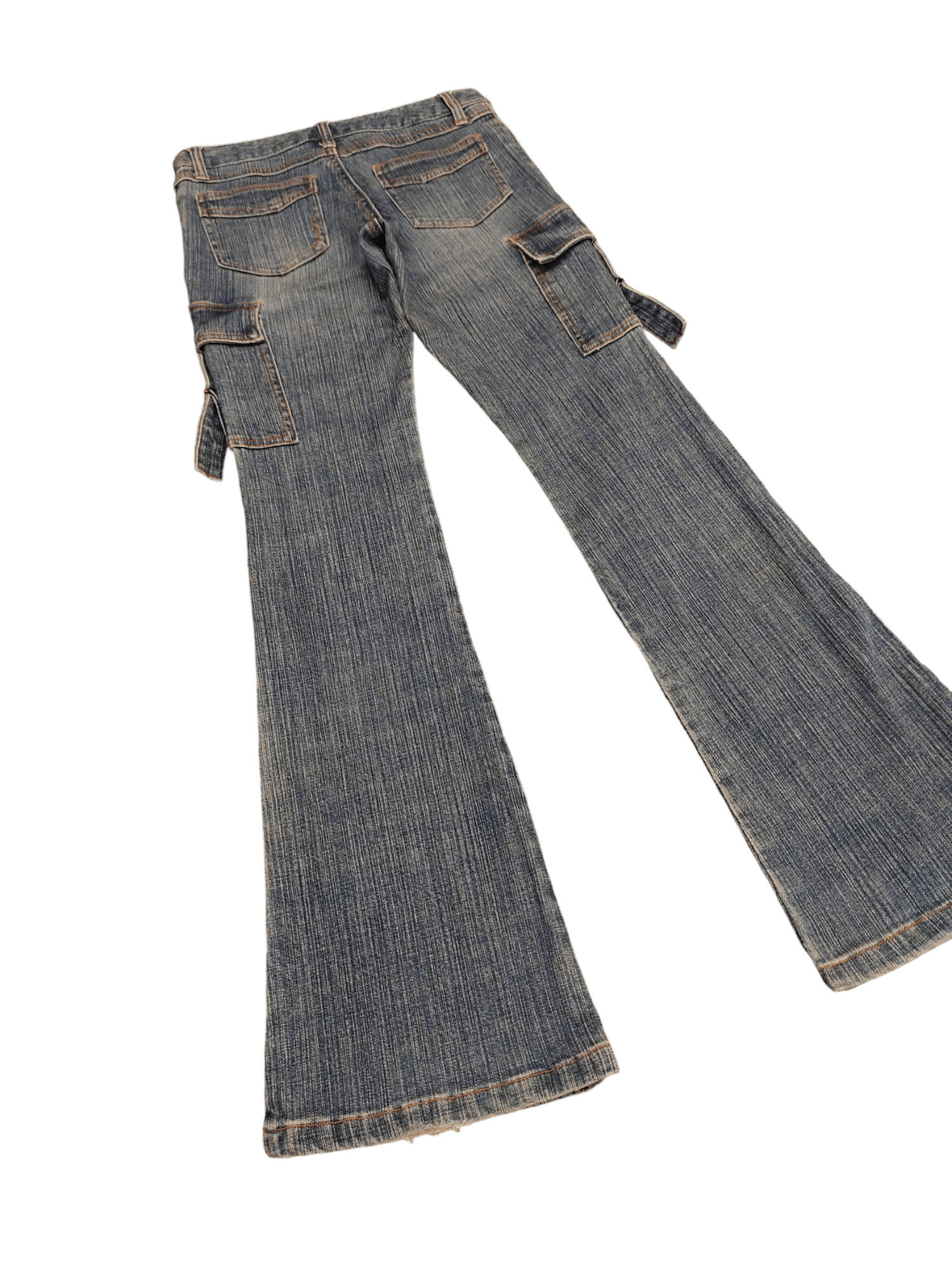 GOSTAR DE FUGA Flare Jeans Japan Cargo Faded Low Rise Boot Cut Y2k Goa Size US 27 - 13 Thumbnail