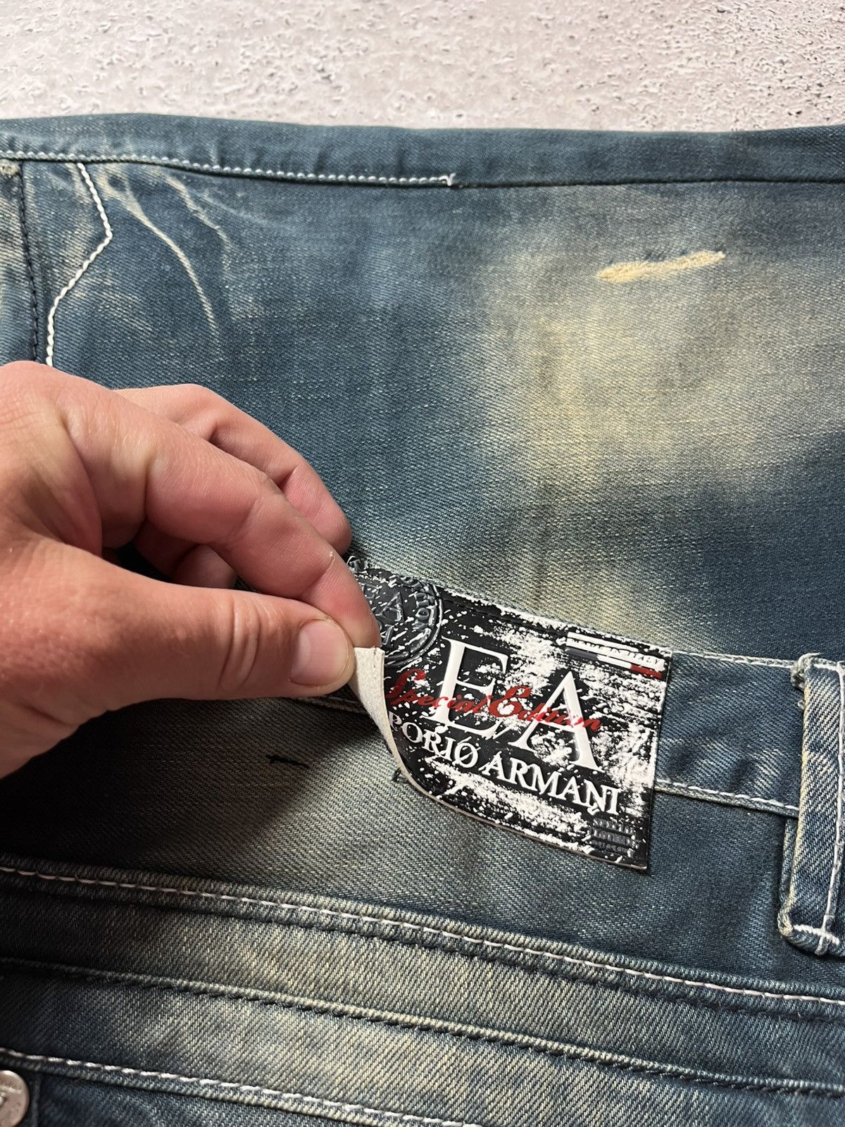 Armani Armani Jeans Size 36 Factory Faded Blue Denim Pants Size US 36 / EU 52 - 17 Thumbnail
