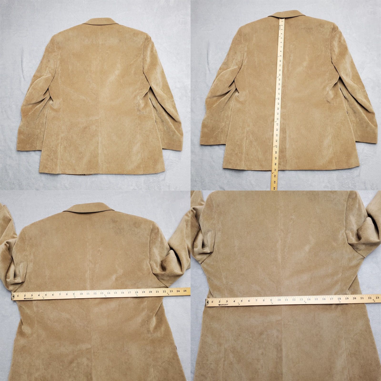 Ralph Lauren VINTAGE Ralph Lauren Blazer Mens 42R Brown Corduroy Polyester Nylon Blend Sports Jacket Size 42R - 8 Thumbnail