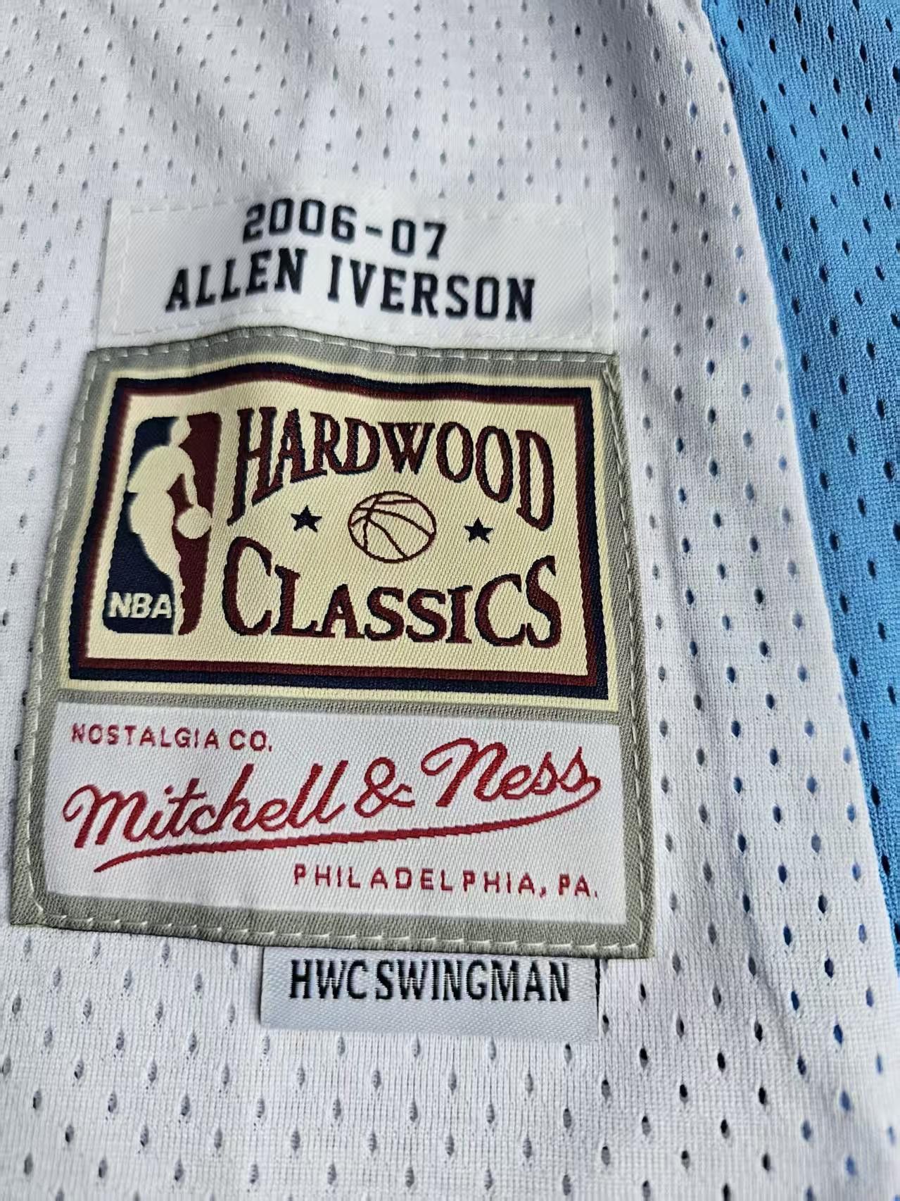 NBA #3 Allen Iverson Johnson Jersey Denver Nuggets 2006 07 Size US L / EU 52-54 / 3 - 4 Thumbnail