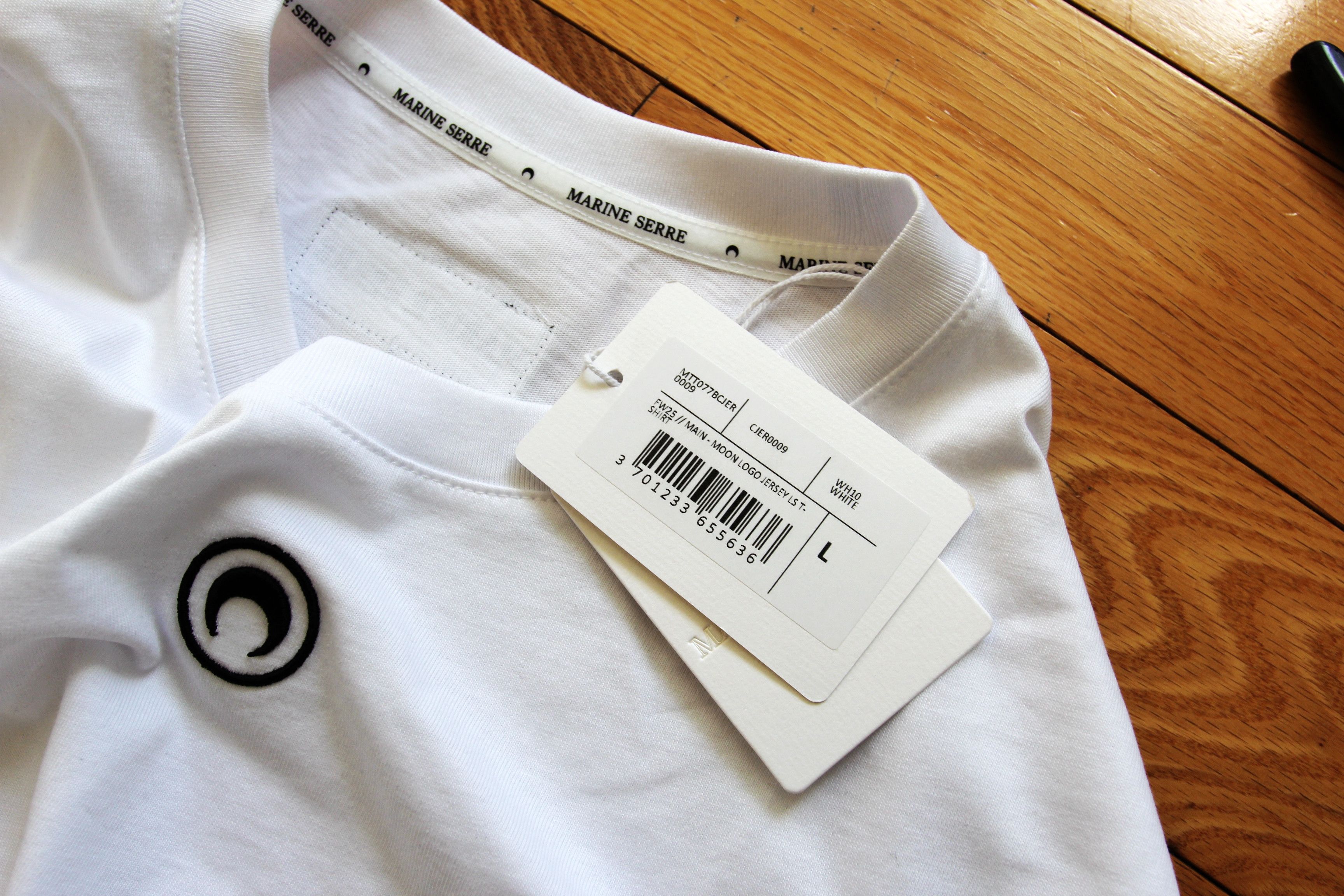 Marine Serre BNWT AW25 MARINE SERRE MOON LOGO JERSEY TSHIRT L Size US L / EU 52-54 / 3 - 8 Thumbnail