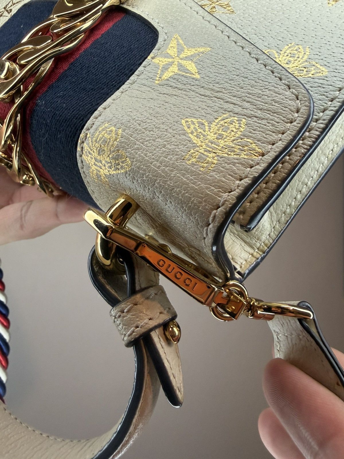 Gucci Gucci Mini Sylvie Calfskin Bee Star Bag Size ONE SIZE - 5 Thumbnail