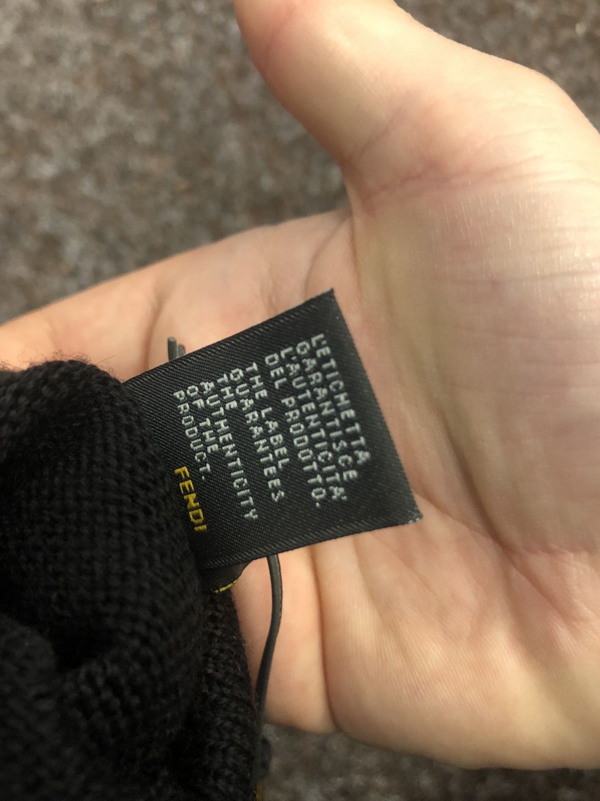 Fendi 🏆 FENDI Gloves Wool Monogram Zucca Size ONE SIZE - 4 Thumbnail