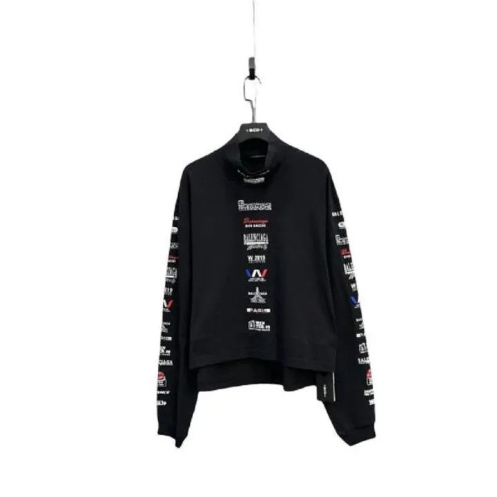 Balenciaga Logo Print Long Sleeve Sweatshirt 0079