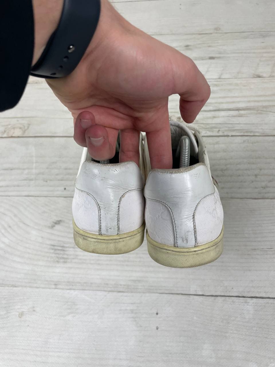 Gucci Gucci Guccissima Leather and Canvas Web Detail Sneakers Size US 8 / IT 38 - 5 Thumbnail