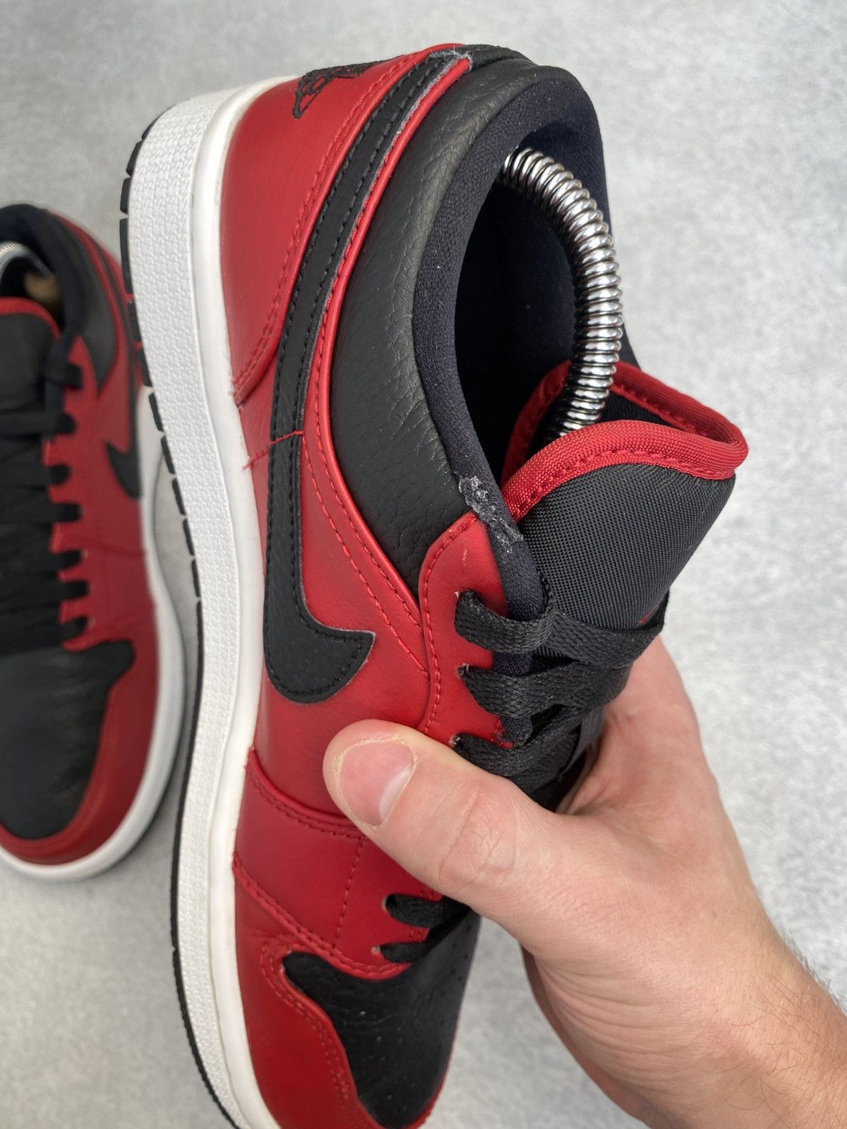 Jordan Brand Nike Air Jordan 1 Low Reverse Bred Gym Red/Black 553558-605 Size US 8 / EU 41 - 11 Thumbnail