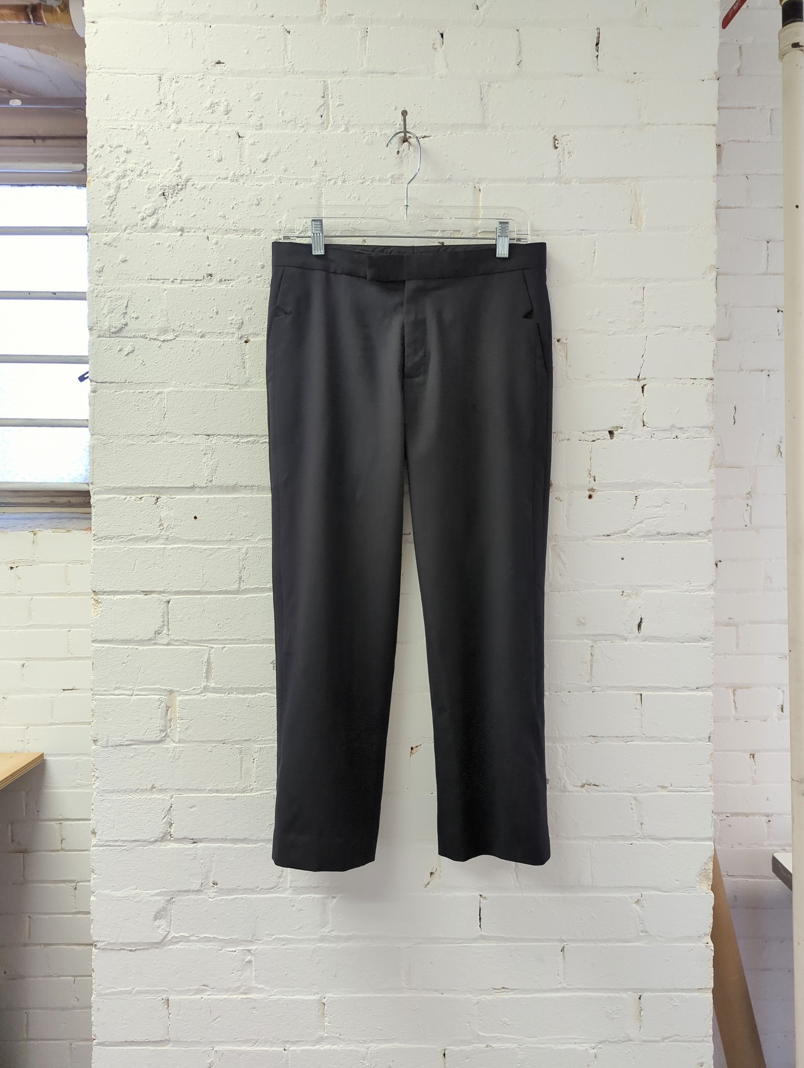 image of Raf Simons Wool Trousers in Nav, Men's (Size 28)
