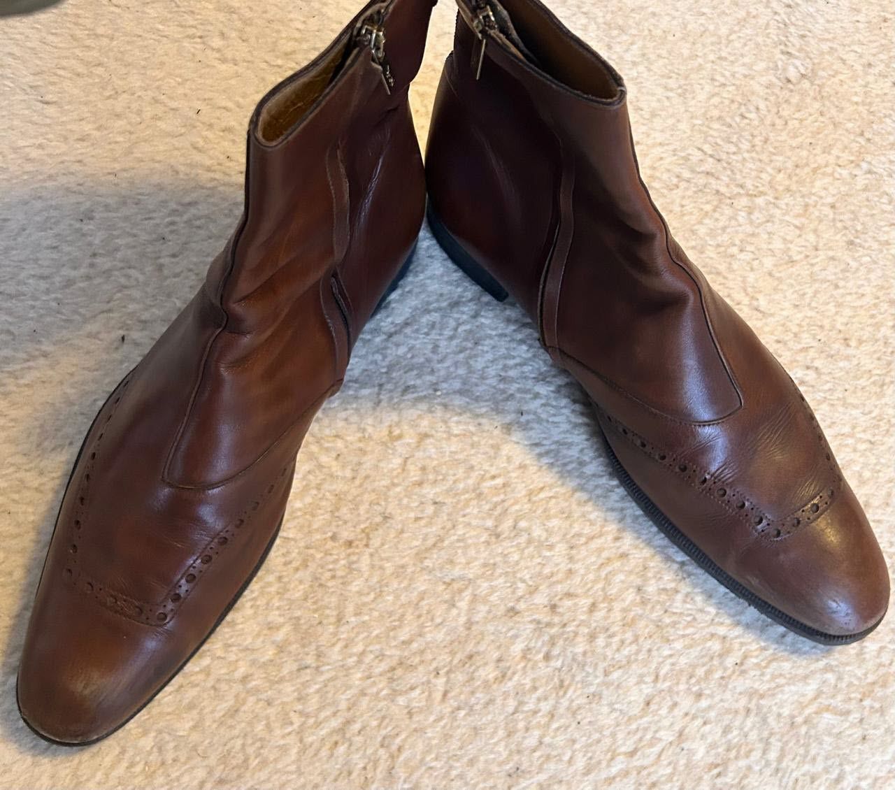 Vintage Yves Saint Laurent Rive Gauche Leather zip Boots