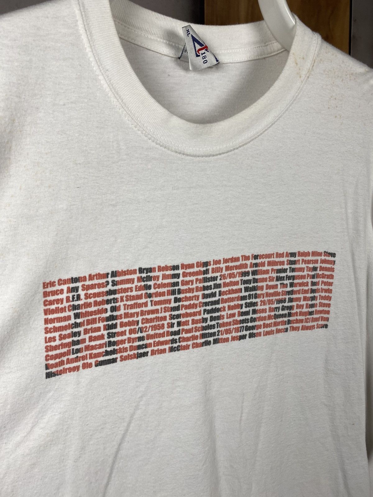 Vintage 👹Vintage 90s T-Shirt Manchester United Fan Tee👹 Size US XL / EU 56 / 4 - 2 Thumbnail
