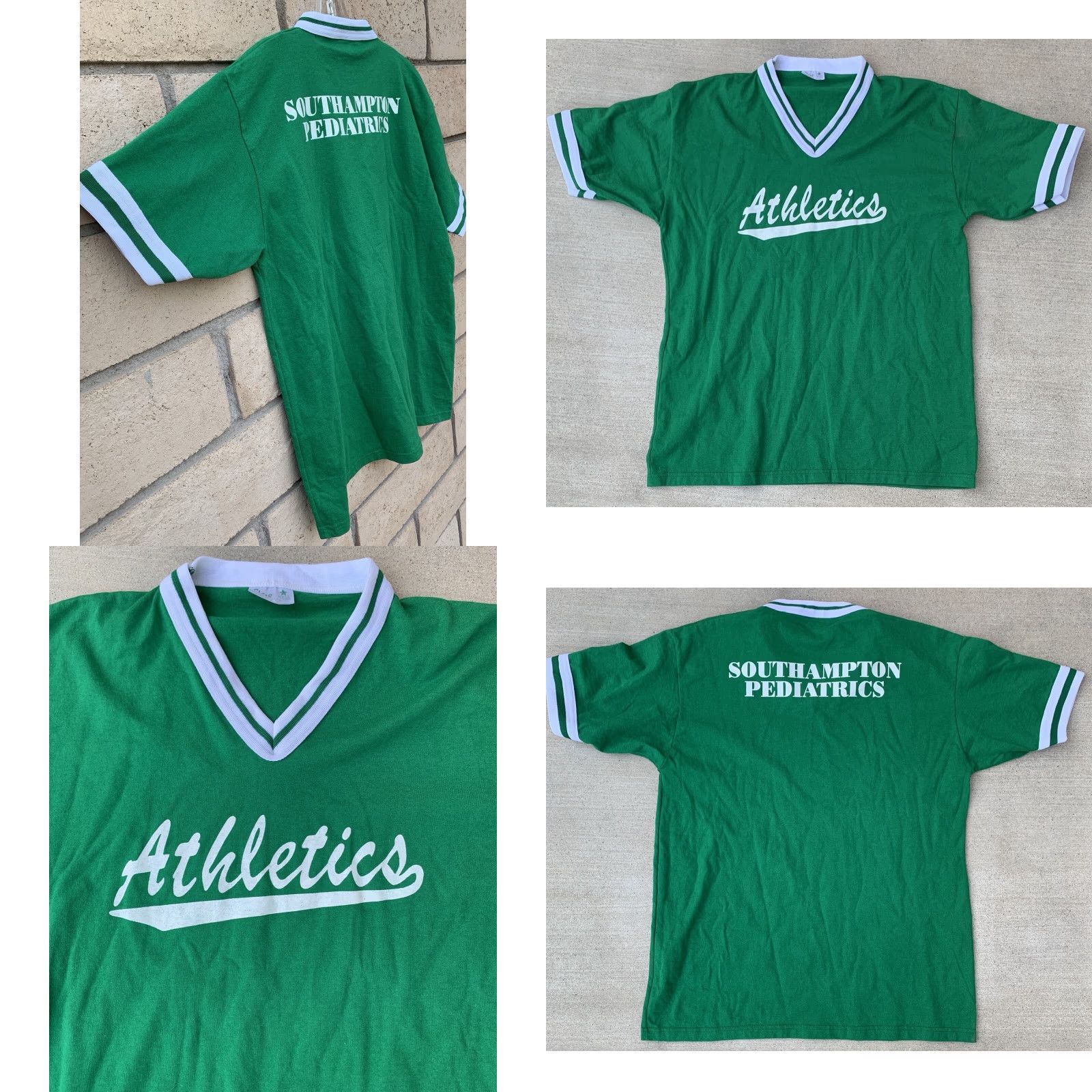 Vintage VINTAGE Gator Athletics Inc V Neck T Shirt Athletics Unisex Adults T-Shirt Sz L Green Graphic Print Sports Size US L / EU 52-54 / 3 - 8 Thumbnail