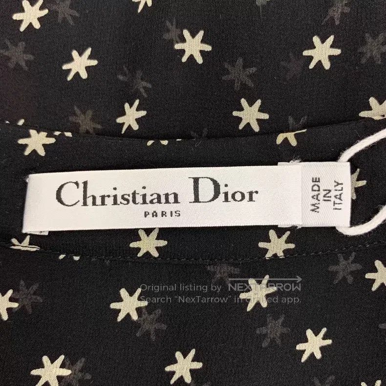 Dior Dior Black polka dot bee embroidery mulberry silk round ne Size XS / US 0-2 / IT 36-38 - 6 Thumbnail