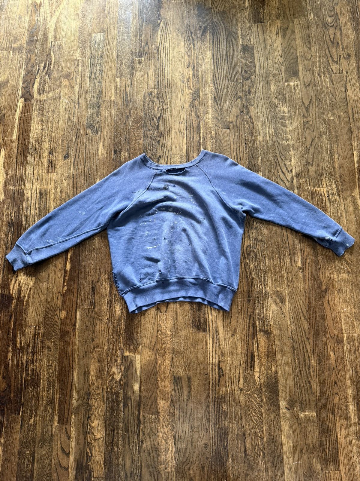 Vintage 1950s Thrashed and Painted Sweatshirt Size US S / EU 44-46 / 1 - 1 Thumbnail