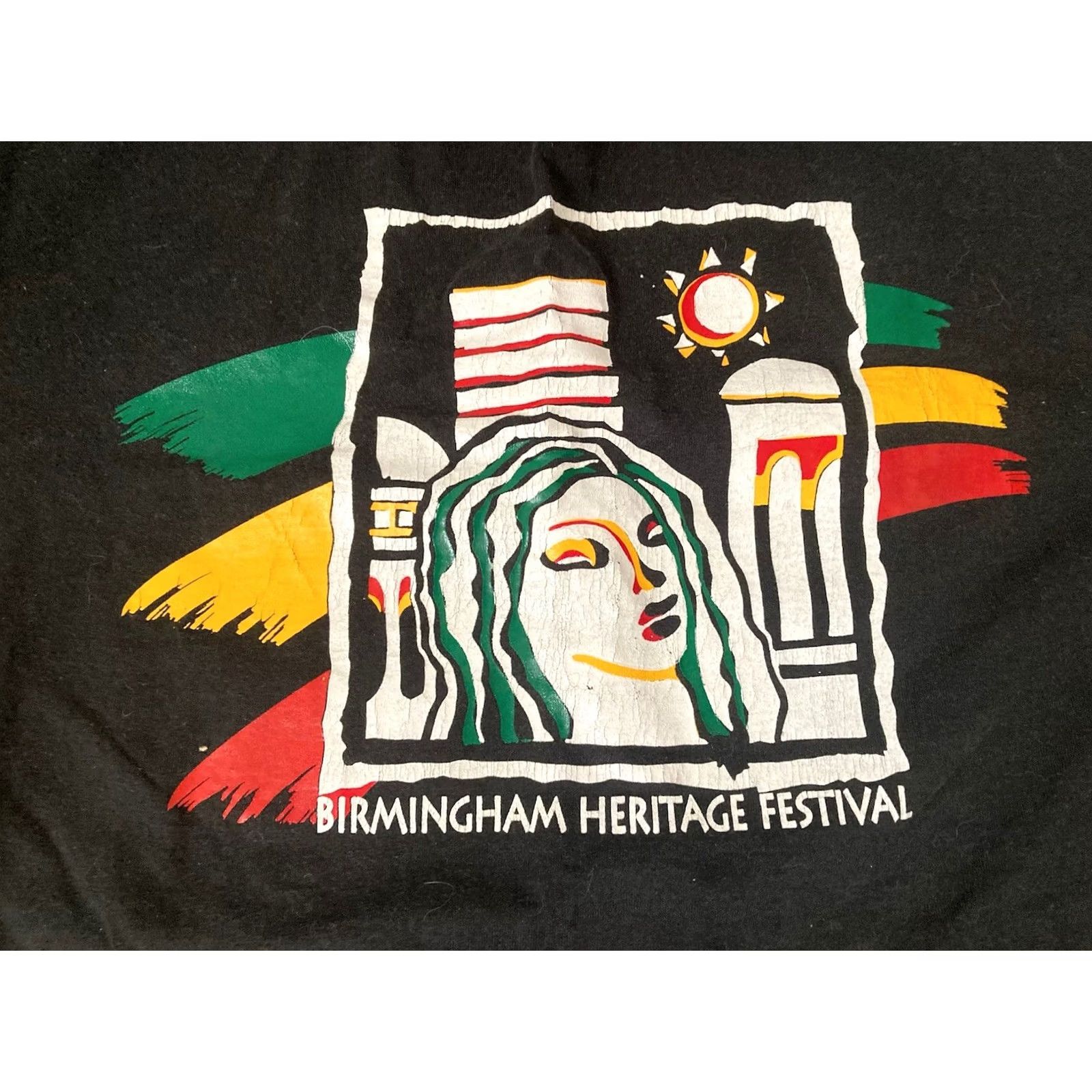 Fruit Of The Loom VINTAGE Birmingham Heritage Festival Shirt Mens Large Jazz Blues Alabama Black Fruit of the Loom T-Shirt Crew Neck Short Sleeve Knit Logo Music 90s Size US L / EU 52-54 / 3 - 2 Thumbnail
