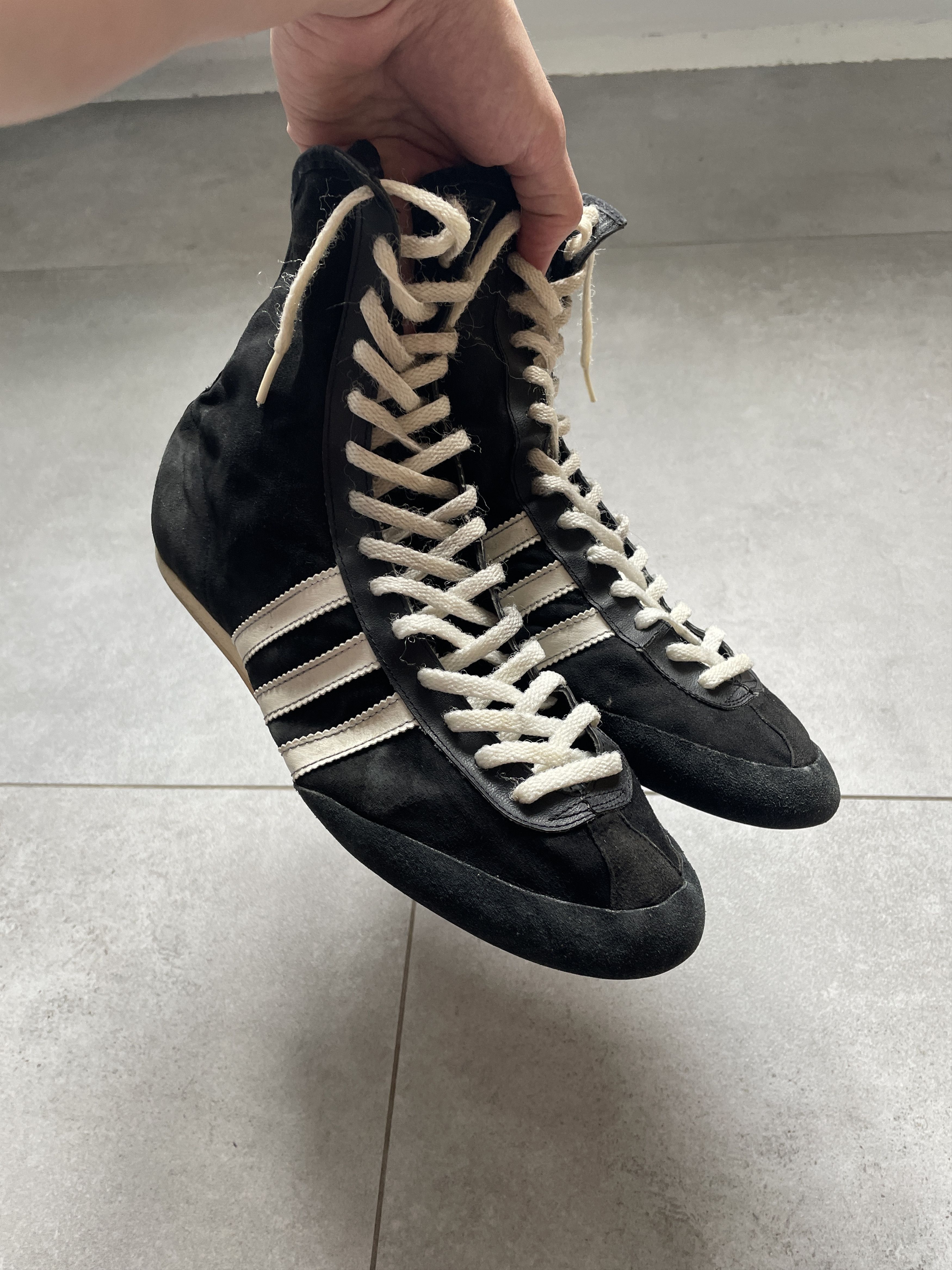 Adidas Sportswear Vintage VINTAGE ADIDAS 80S HERCULES FREDDIE MERCURY HIGHTOP SNEAKERS Grailed