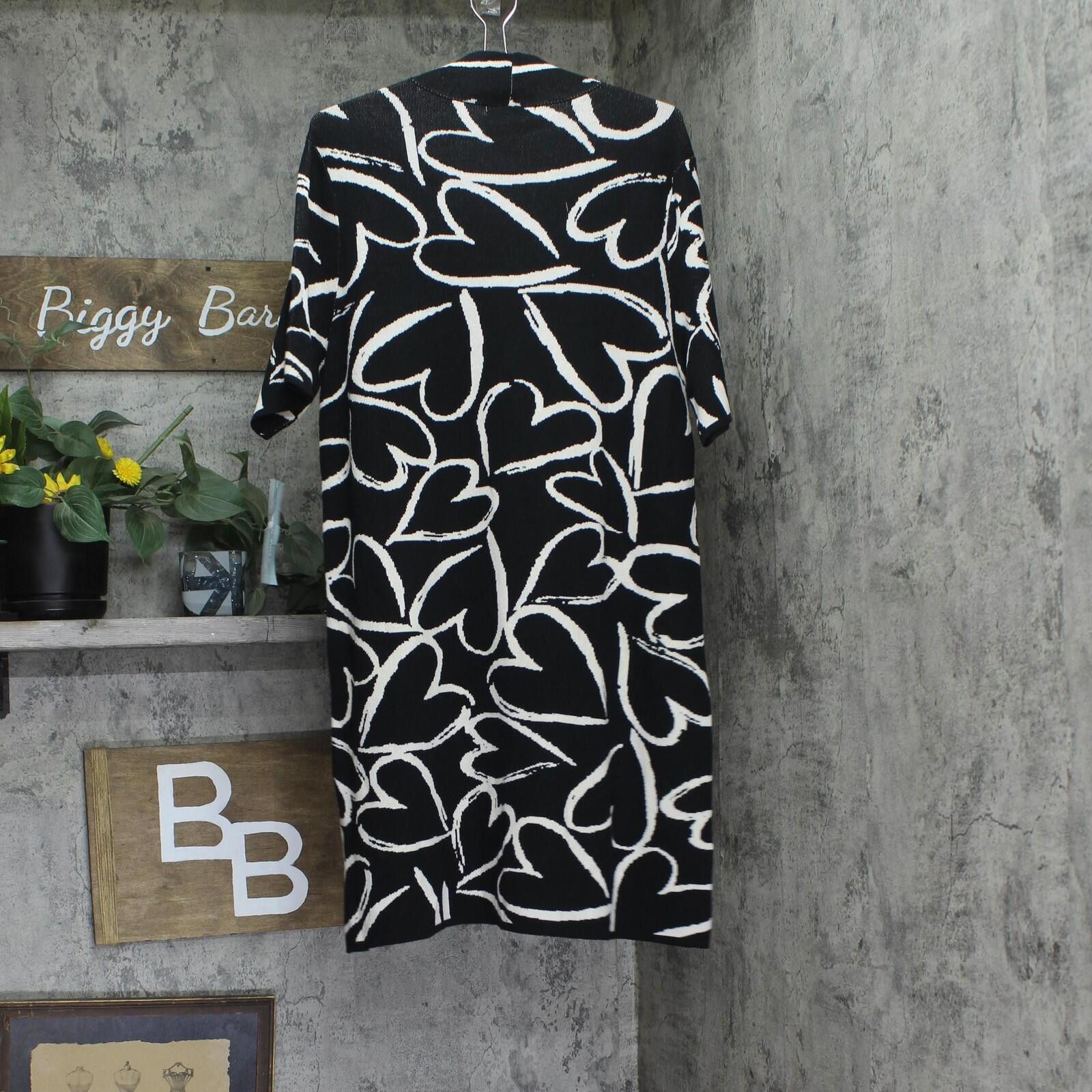 Other Nwt London Times Sleeve Mini Sweater Dress Black / White Xl Size XL / US 12-14 / IT 48-50 - 2 Thumbnail