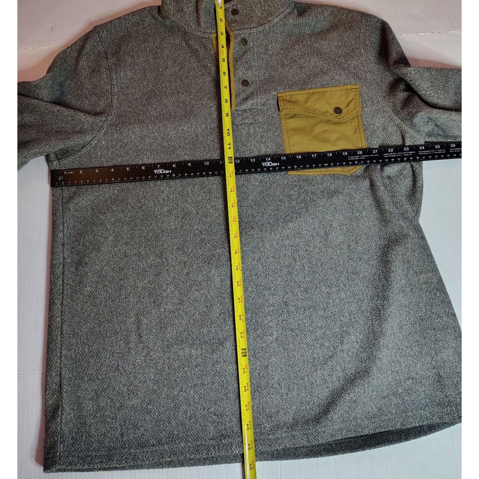Vintage LL Bean Mens L Tall Allagash Fleece Jacket Gray Snap T Pullover Size US L / EU 52-54 / 3 - 2 Thumbnail