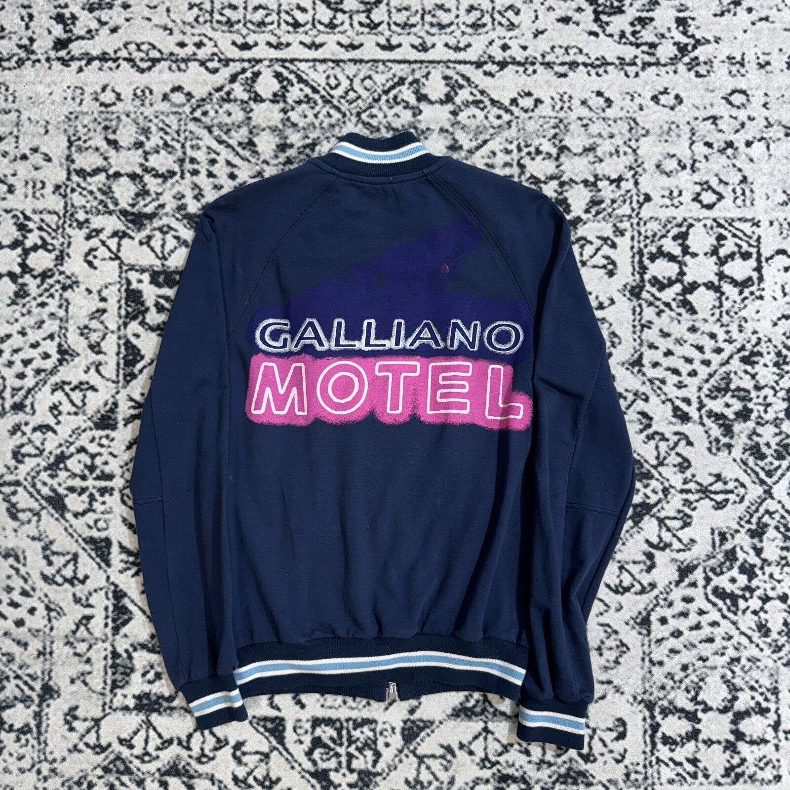 John Galliano × Vintage Vintage Galliano Navy Cotton Bomber Jacket Size XXS Y2K 90s Size US XXS / EU 40 - 1 Thumbnail