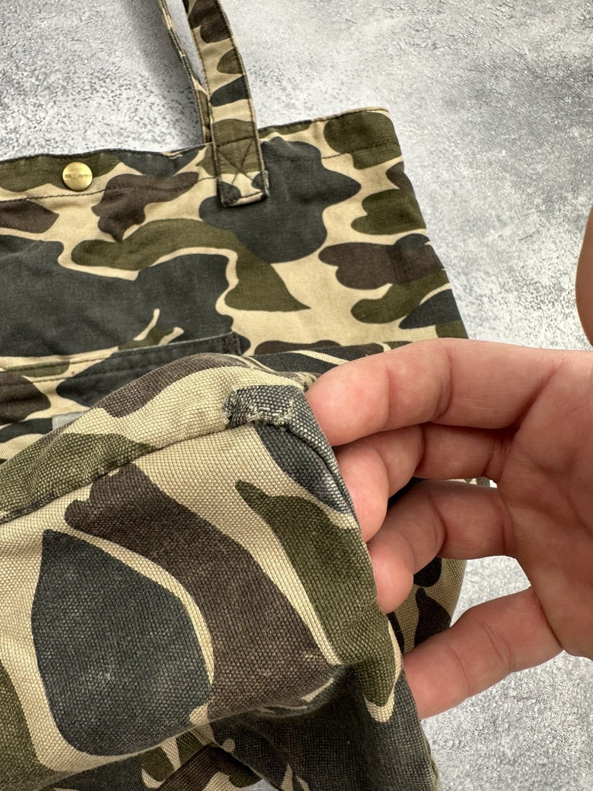 Carhartt 🚨Rare Vintage Carhartt Simple Tote Bag Camouflage Y2K Size ONE SIZE - 4 Thumbnail