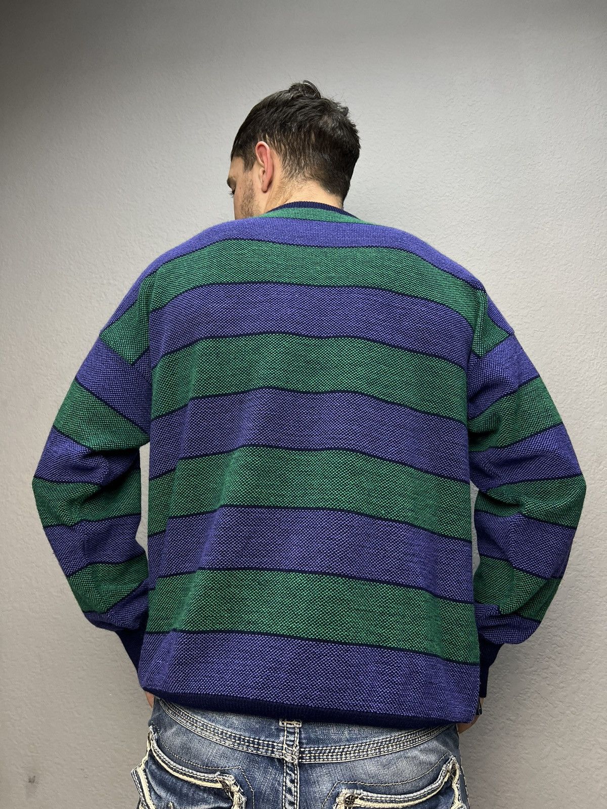 Lacoste × Vintage Lacoste vintage sweater striped size burgundy y2k Size US L / EU 52-54 / 3 - 10 Thumbnail