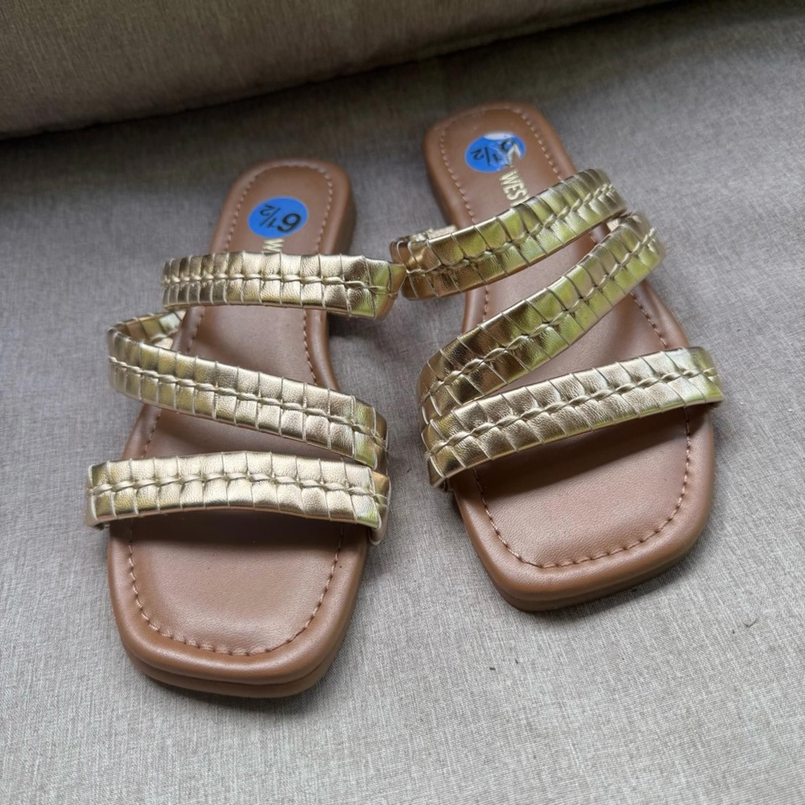 Nine West Nine West 6.5 Sandals with Braided Straps Size US 6.5 / IT 36.5 - 2 Thumbnail