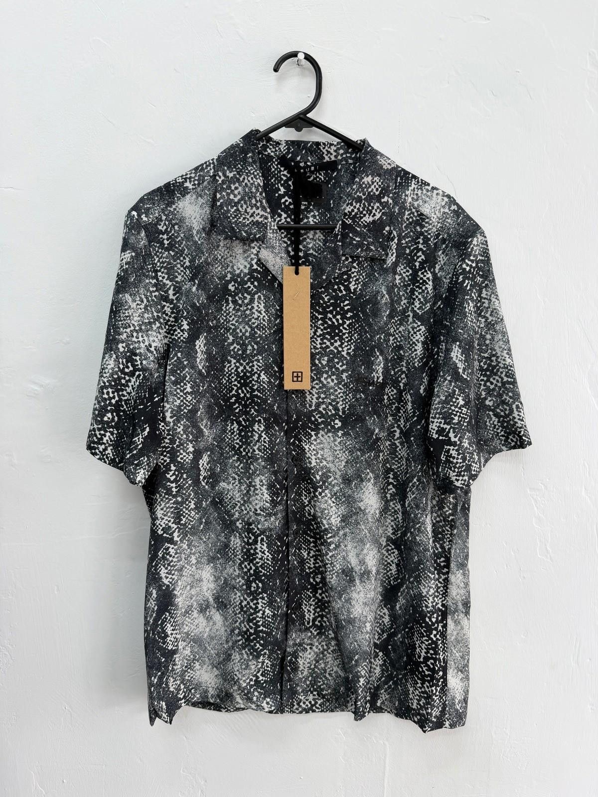 new ksubi medium m short sleeve resort shirt mamba black